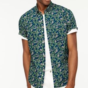 J. Crew Men's Printed Short-Sleeve Flex Casual Shirt New Size Medium
